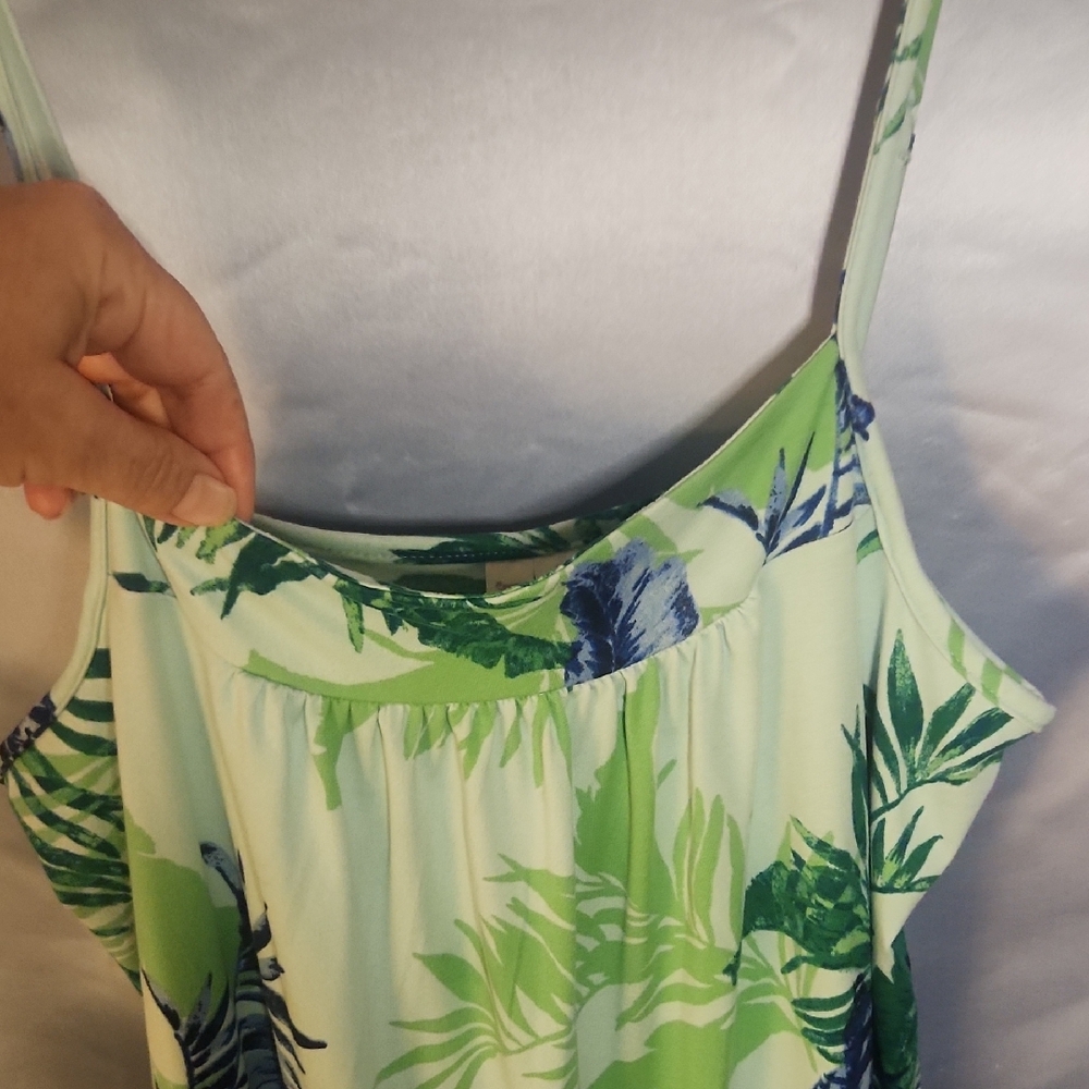 Cute Tropical Print Sleep Dress Sz S - Picture 6 of 8